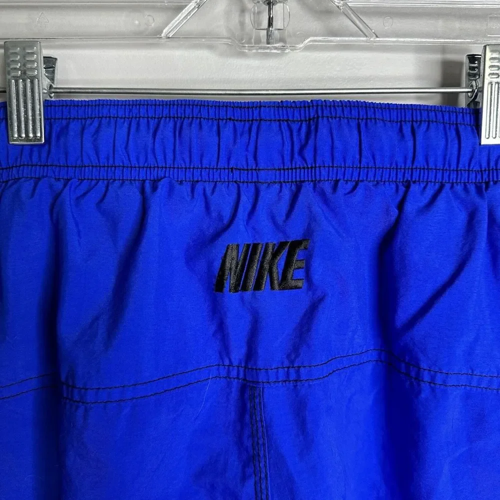 Men's Vintage Nike Size Large Blue Lined Swim Trunks‎ 9
